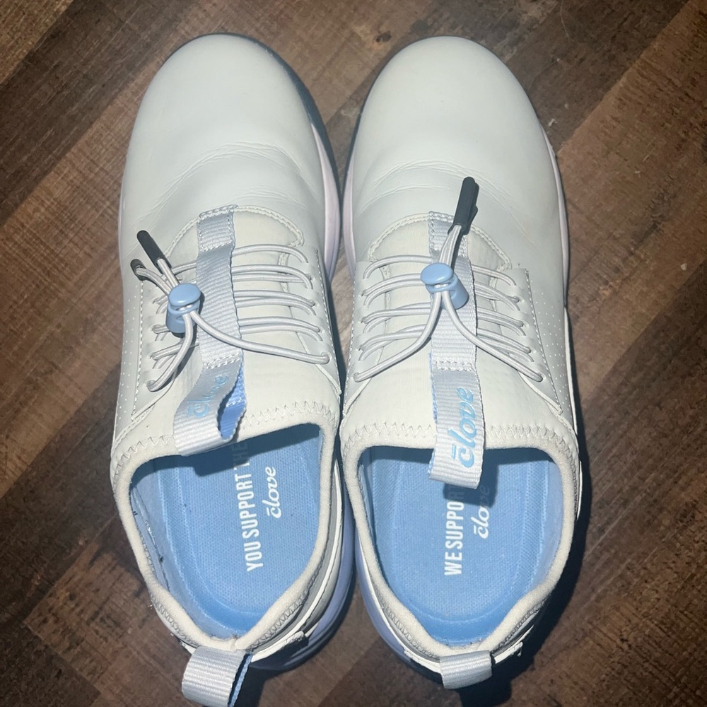 Clove White and Blue Sneakers